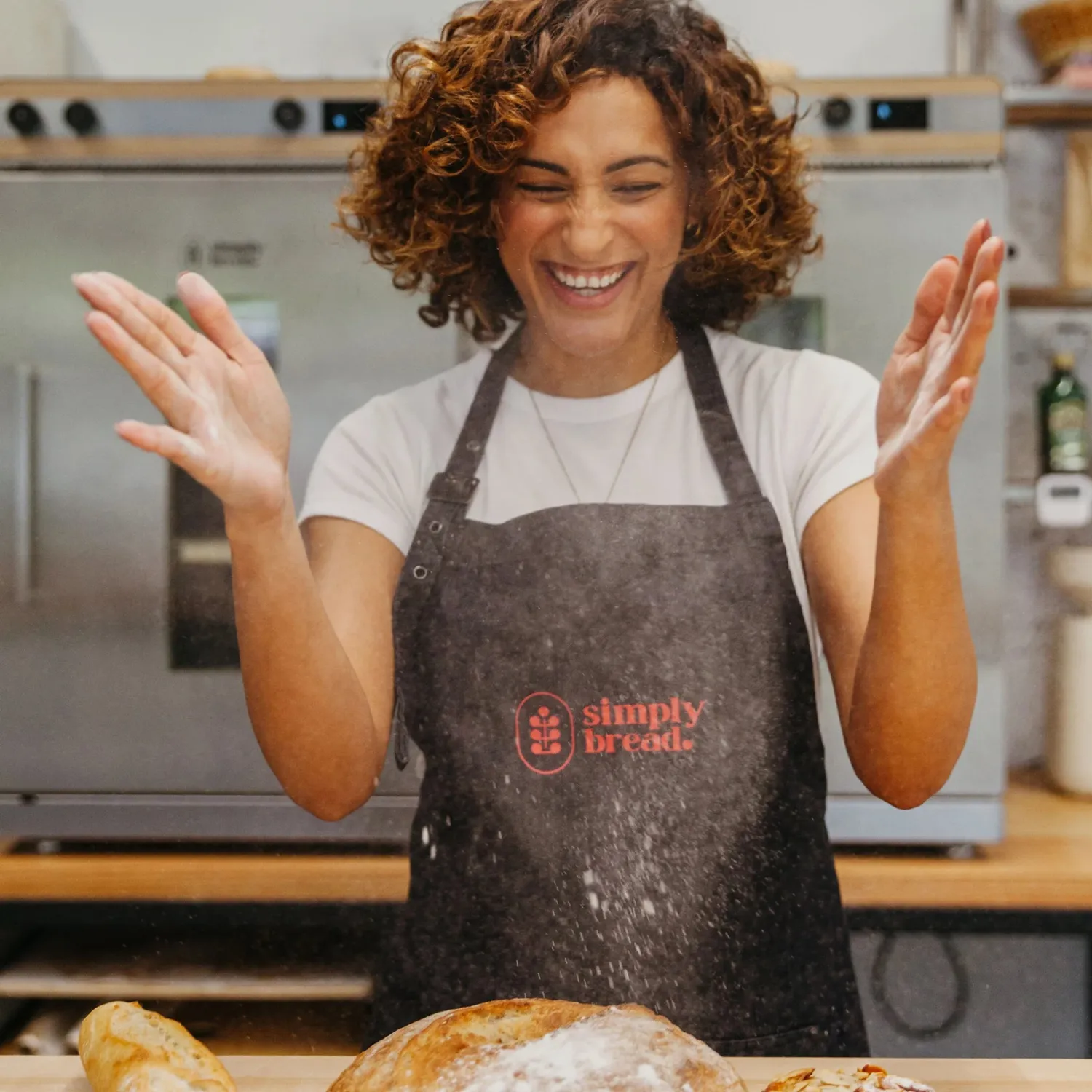 Simply Bread Bakkershandtekening schort verstelbaar