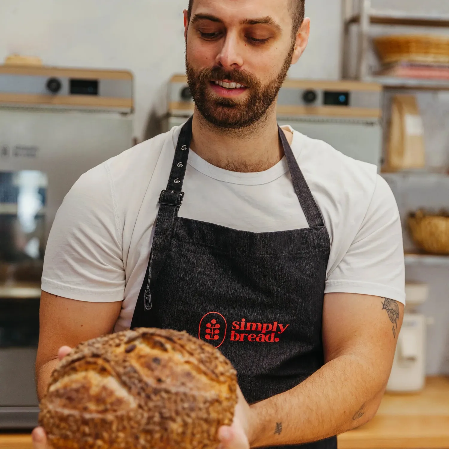 Simply Bread Bakkershandtekening schort verstelbaar