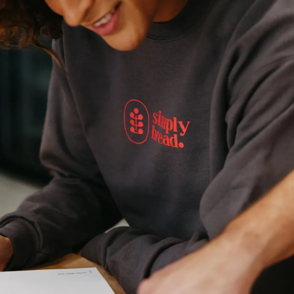 Simply Bread Baker's Signature sweater antraciet maat M