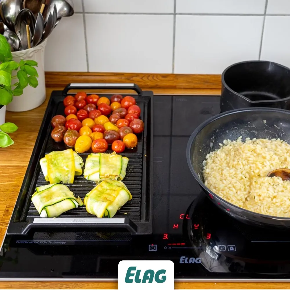 Elag Gourmet grillplaat gietijzer inductie 43x23 cm