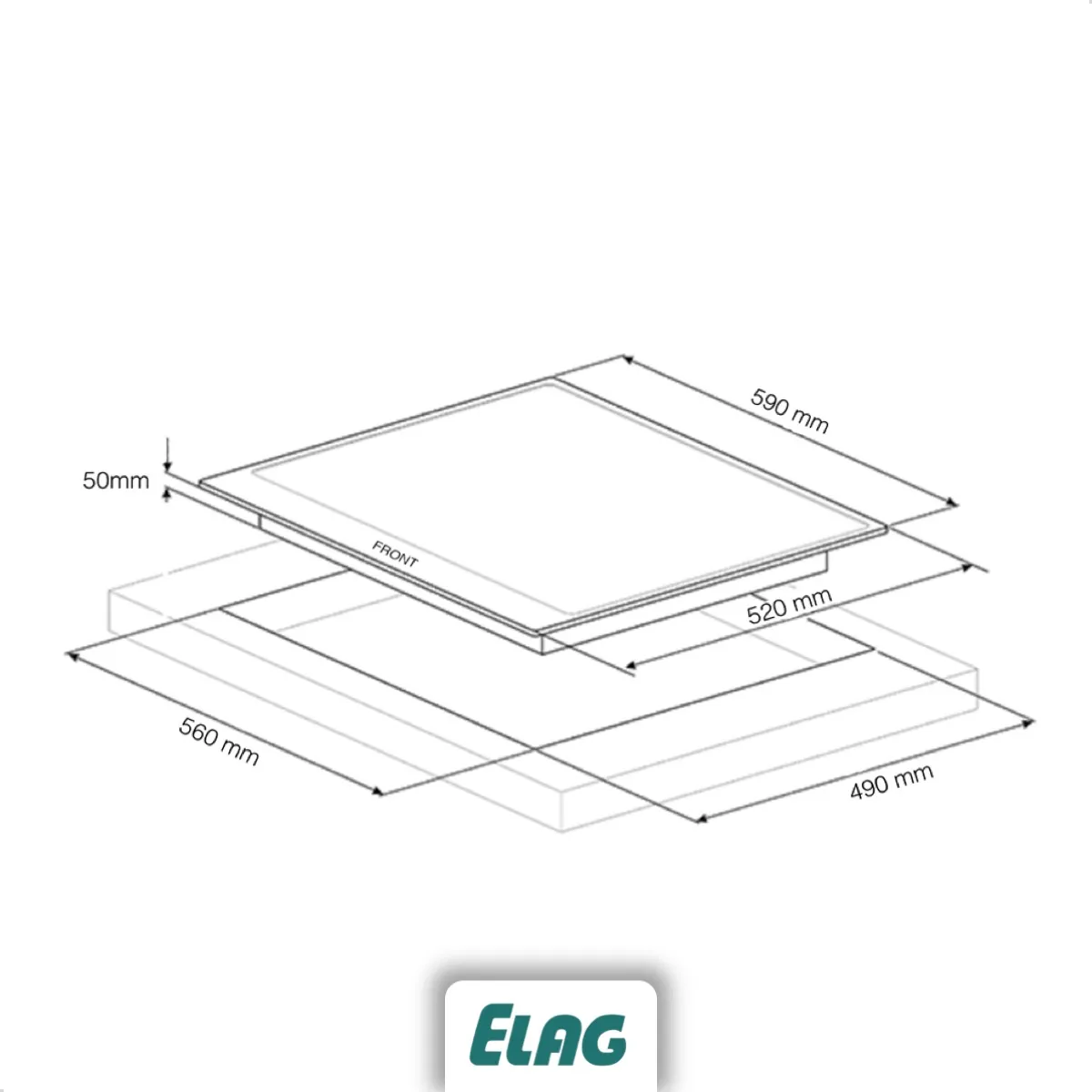 ELAG EC-700 inductiekookplaat 60 cm 4-zones Miradur