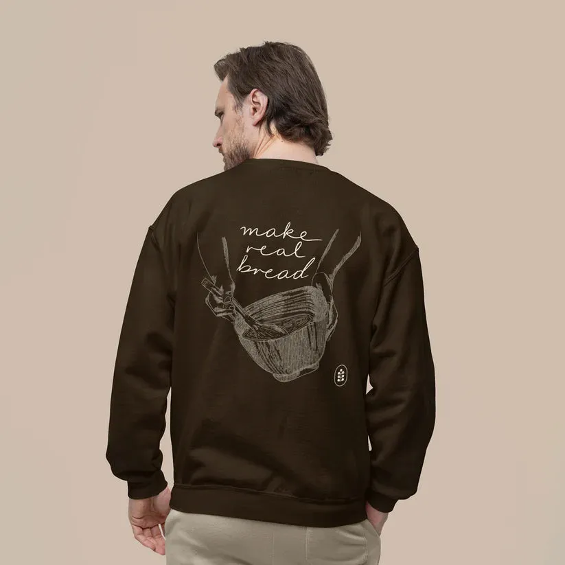 Simply Bread Make Echt Brood crewneck bruin