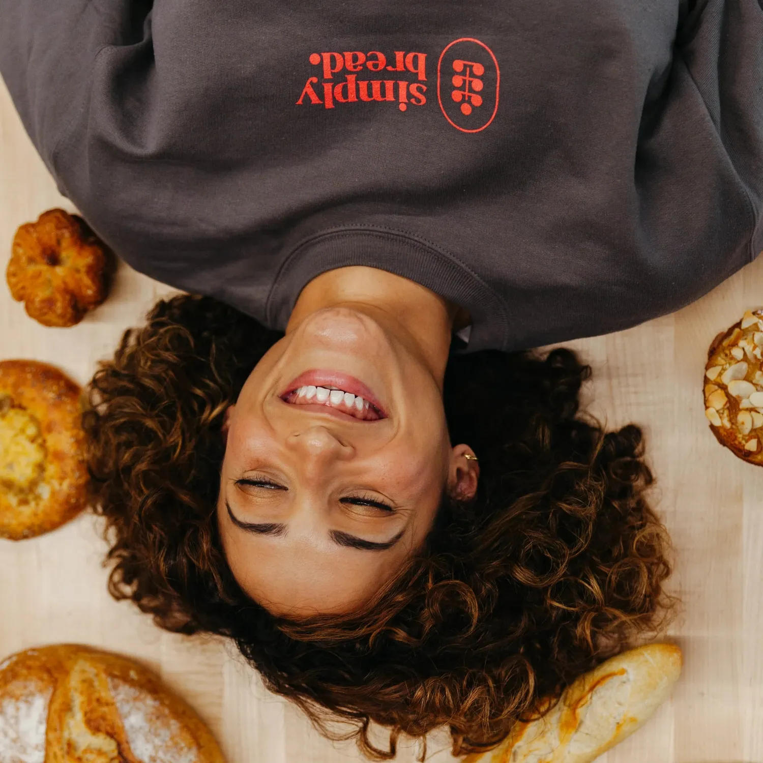 Simply Bread Baker's Signature sweater antraciet maat M