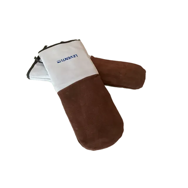Leventi ovenwanten lang suede 2 stuks