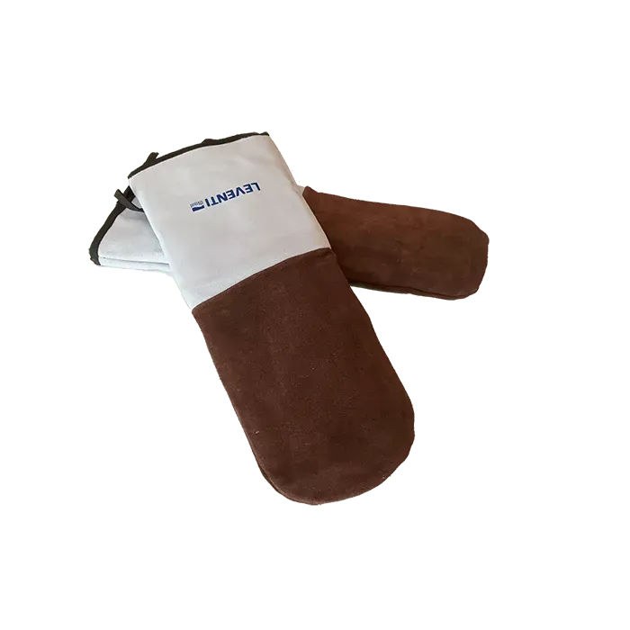 Leventi ovenwanten lang suede 2 stuks