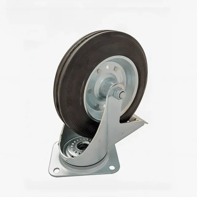 KSF Lenkrolle zwenkwiel met rem 125 mm