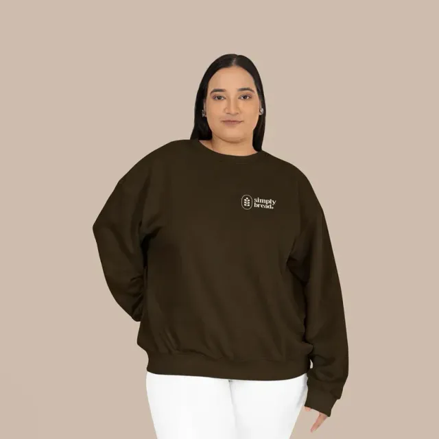 Simply Bread Make Echt Brood crewneck bruin