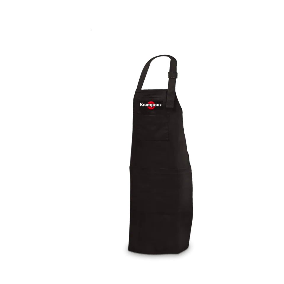 Krampouz ATC1 zwart katoenen schort met borduursel
