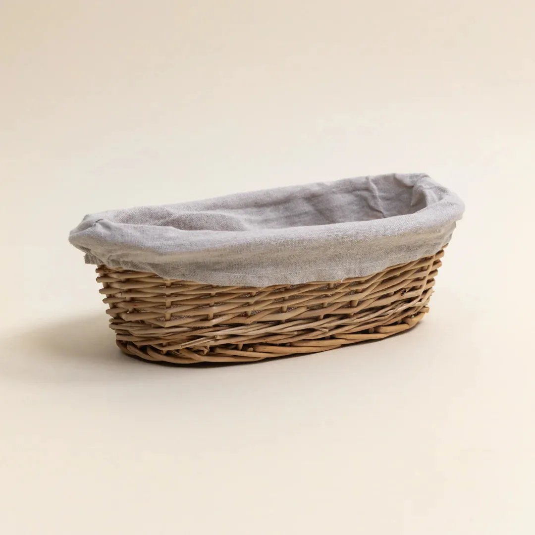 Simply Bread rijsmandje riet 31 cm met voering