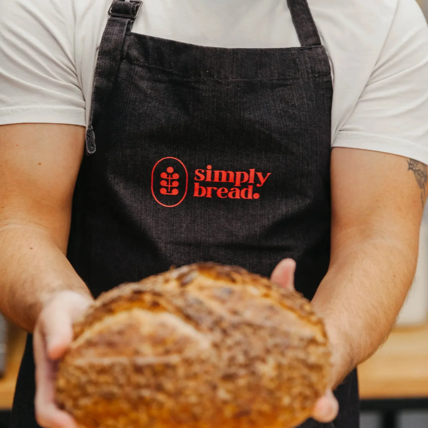 Simply Bread Bakkershandtekening schort verstelbaar