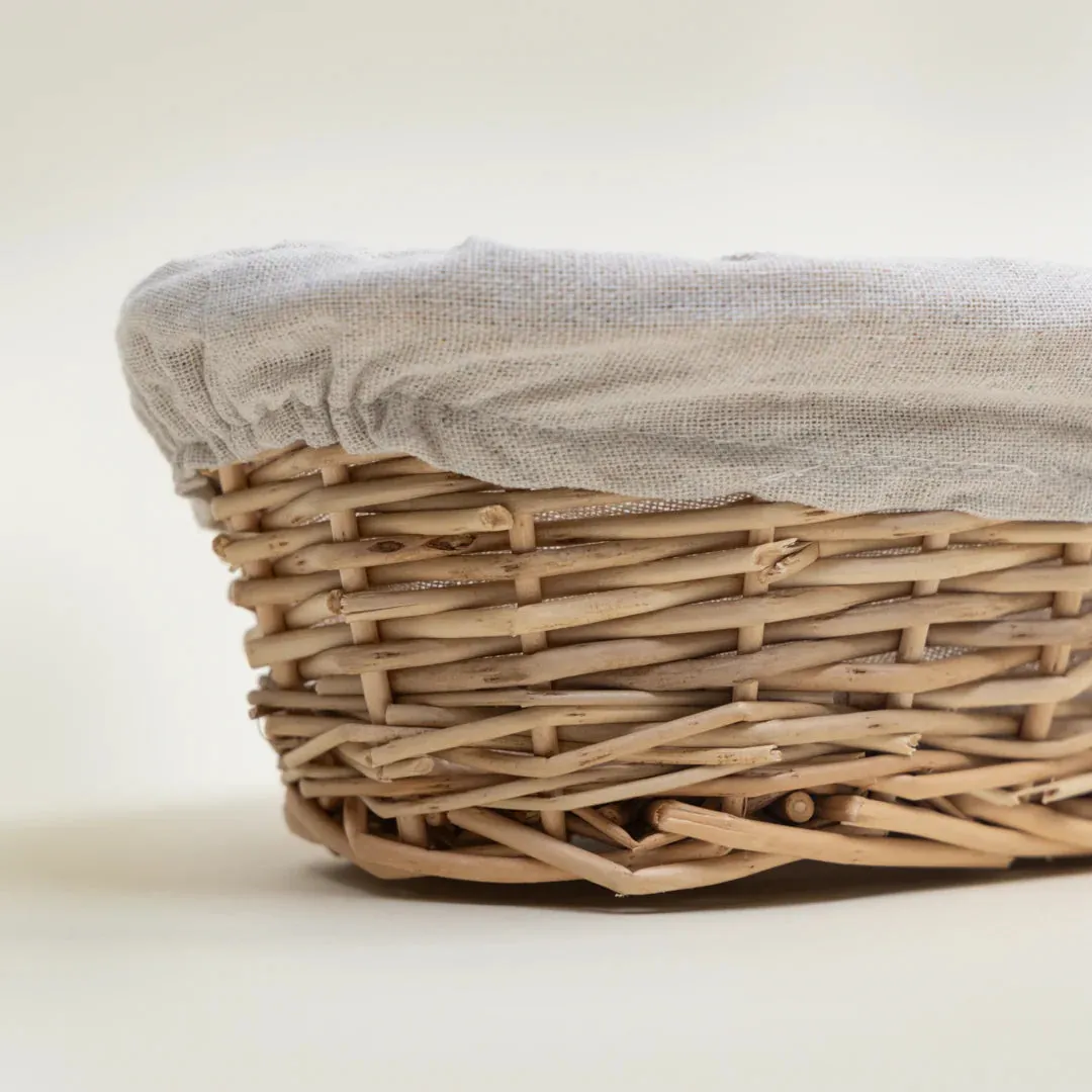 Simply Bread rijsmandje riet 31 cm met voering