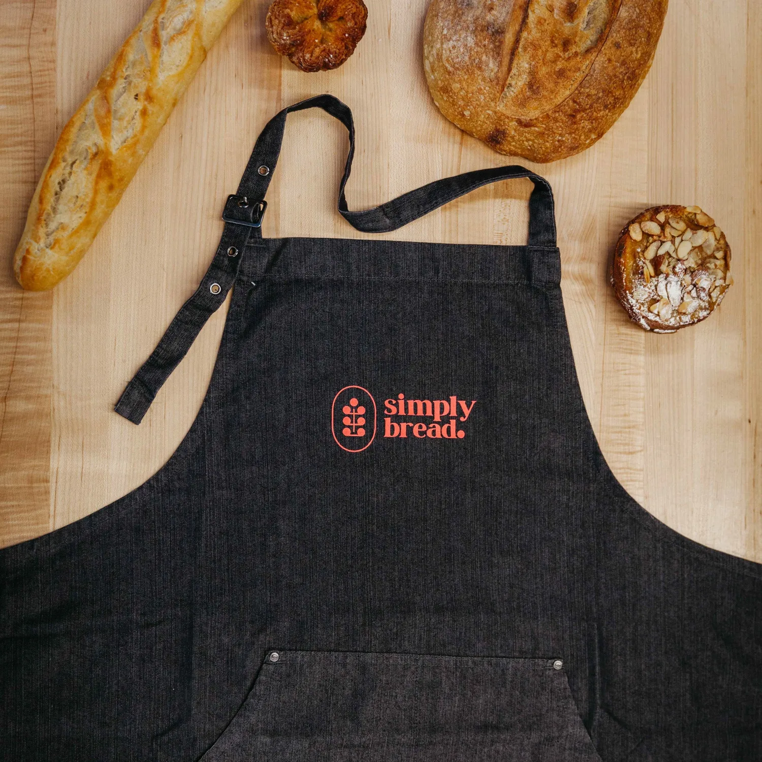 Simply Bread Bakkershandtekening schort verstelbaar