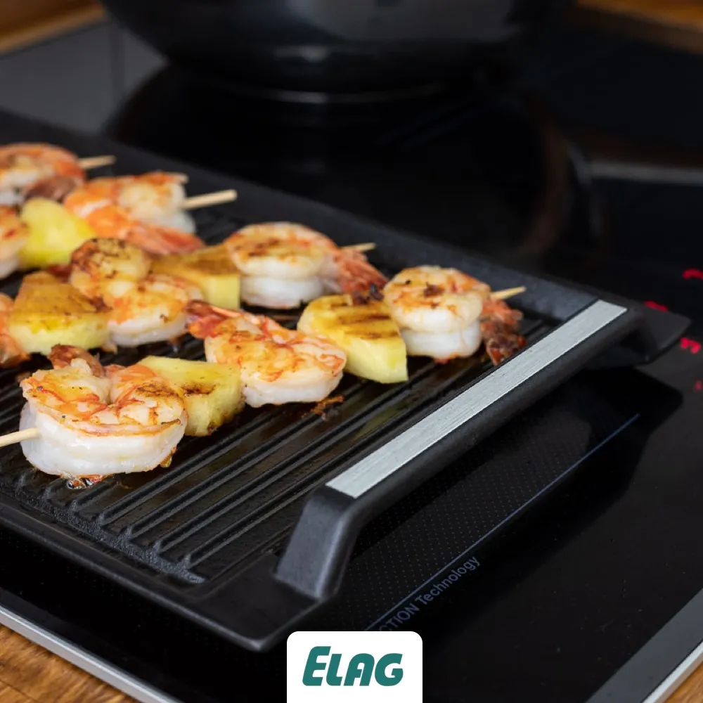 Elag Gourmet grillplaat gietijzer inductie 43x23 cm