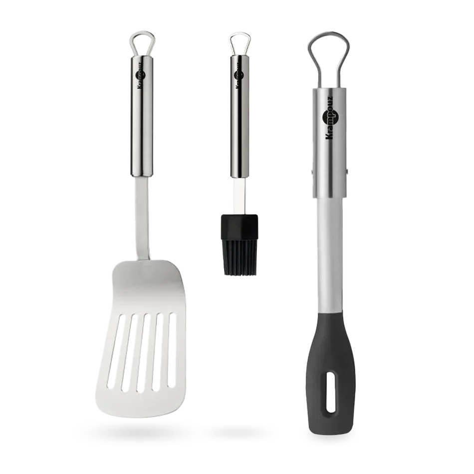 Krampouz ASP2 plancha accessoireset 3-delig rvs